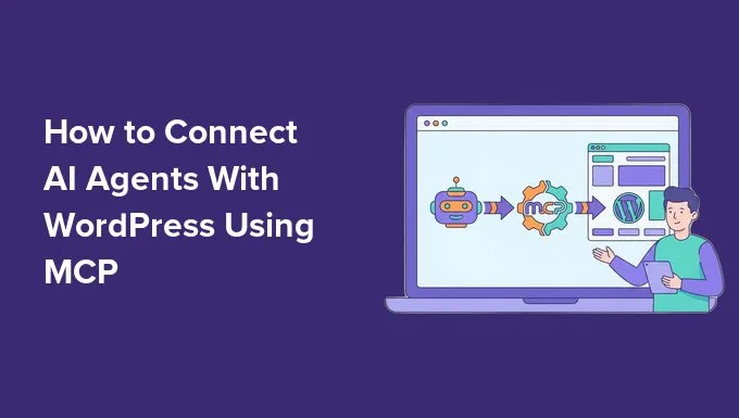 Pantalla de dashboard WordPress con iconos de IA y conexión MCP