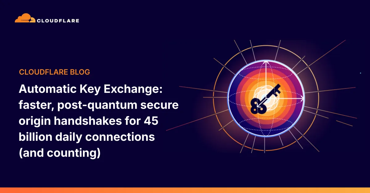 Automatic Key Exchange de Cloudflare: handshakes post-cuánticos más rápidos para orígenes