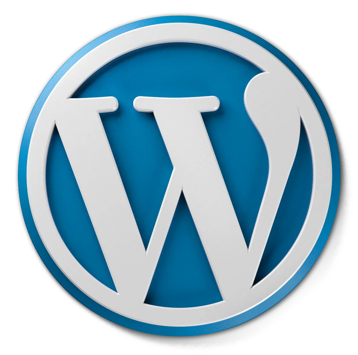 Logo oficial de WordPress, el gestor de contenidos (CMS)