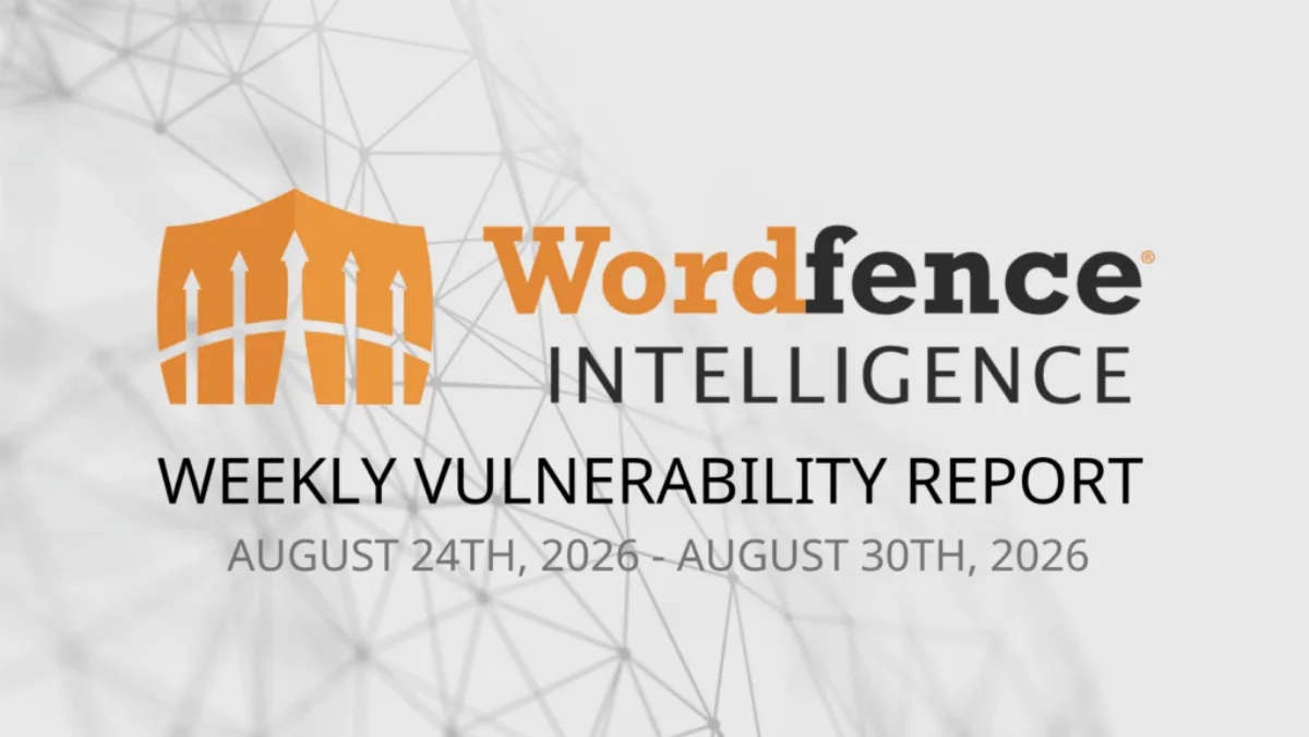 Informe semanal de vulnerabilidades WordPress: del 24 al 30 de agosto de 2026