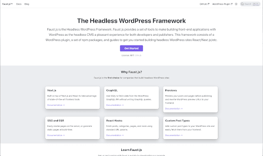 Diapositiva de la presentación de Ignite que muestra Headless WordPress Framework