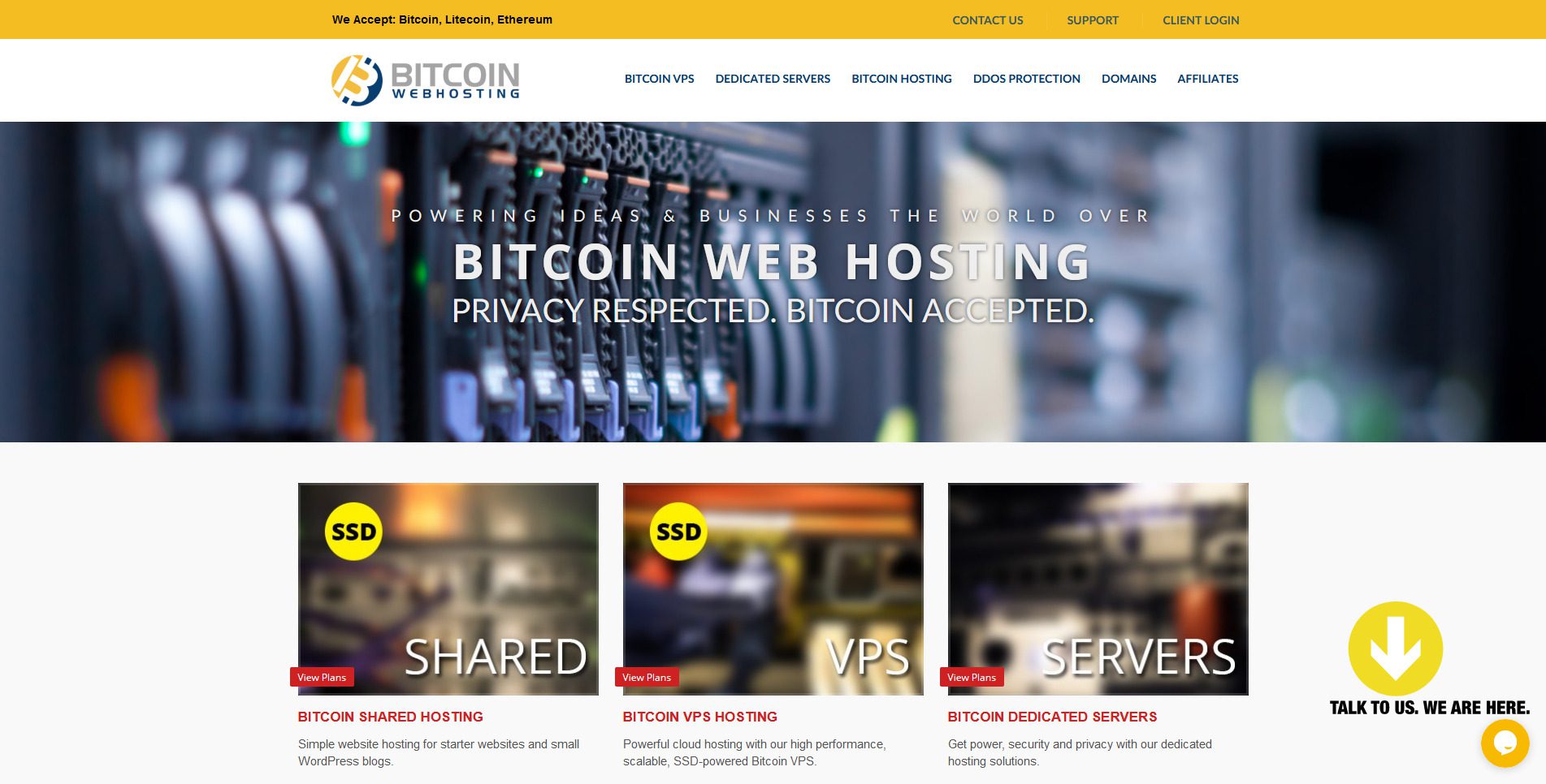 3 alojamiento web de Bitcoin