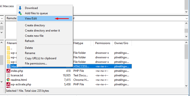 Haz clic con el botón derecho en el archivo y selecciona la opción VerEdición para abrirlo en un editor de texto
