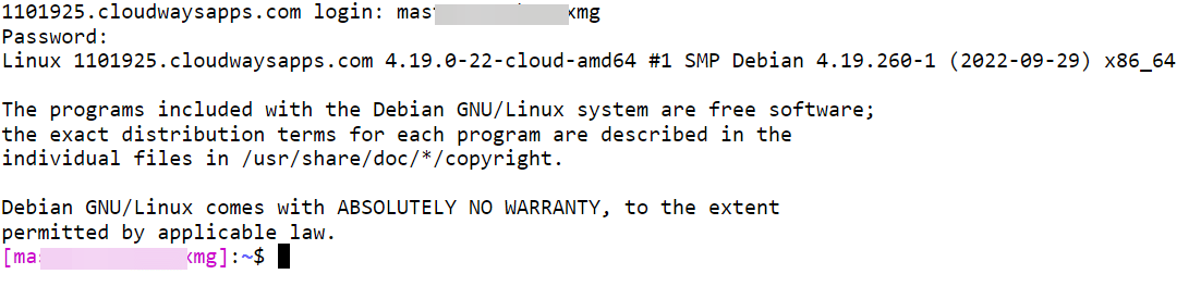 Terminal SSH Cloudways