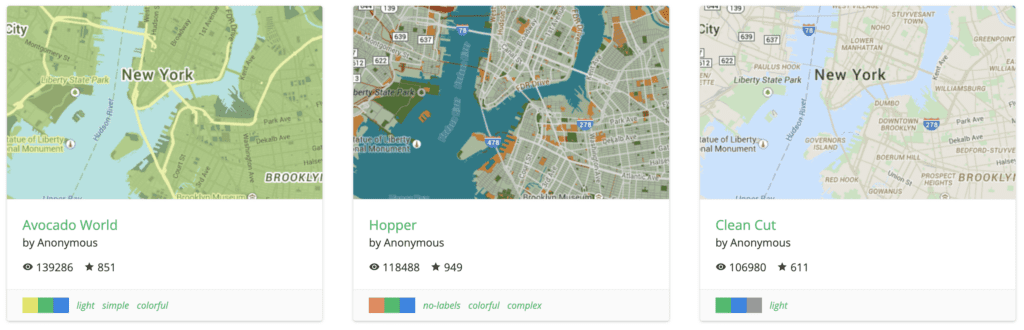 Captura de pantalla de Snazzy Maps