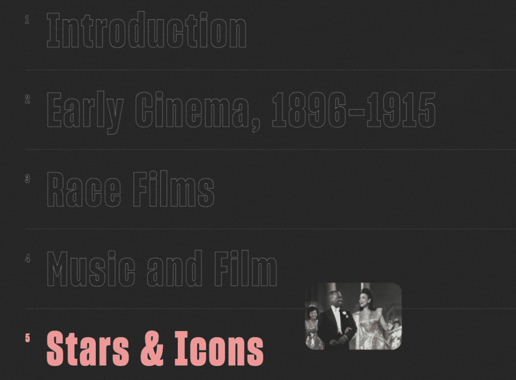 Captura de pantalla de la página web de Regeneration Black Cinema